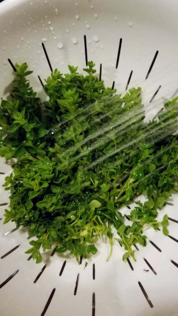 wash your herbs before drying