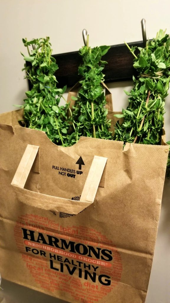 hang herbs in pantry