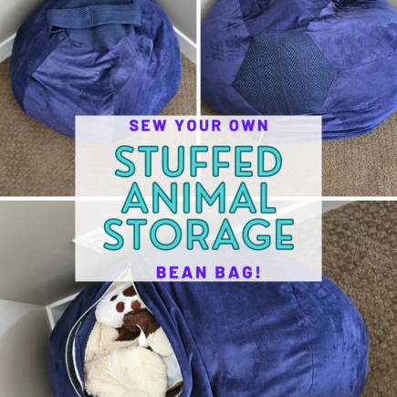 diy stuffed animal storage bean bag